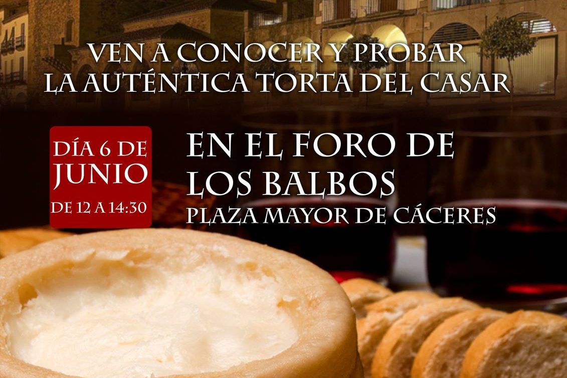 La DOP Torta del Casar invita a 5.000 tapas en la Plaza Mayor de Cáceres